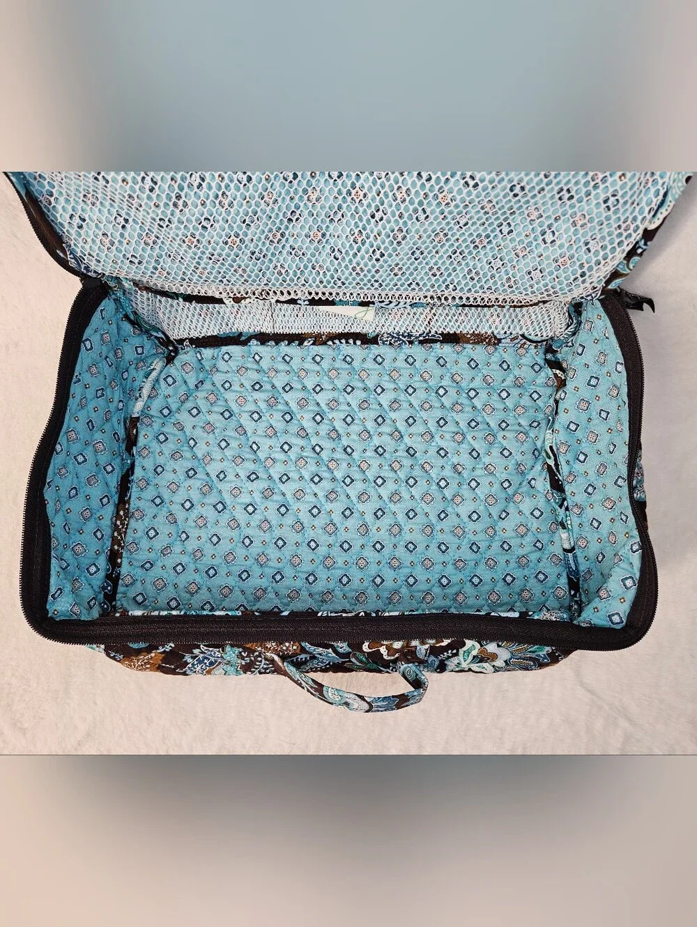 Vintage Vera Bradley Java Blue Organizer Carrying Case